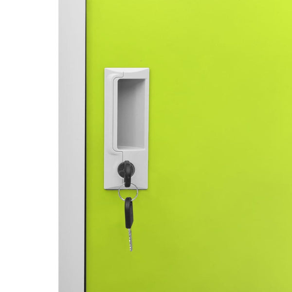 Hellgrauer Kleiderschrank Plostina grün 90x45x92,5cm (Stahl)