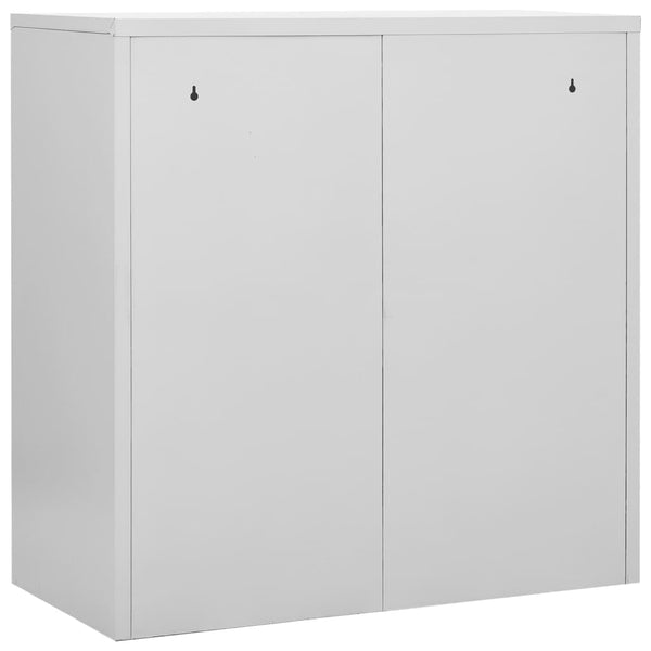 Kleiderschrank Plostina, hellgrau und blau, Maße 90x45x92,5cm (Stahl)