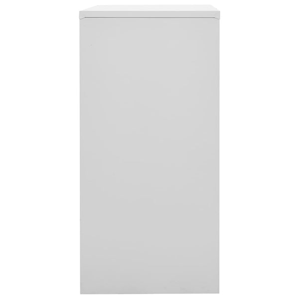 Plostina Kleiderschrank 90x45x92,5cm hellgrau-rot (Stahl)