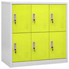 Plostina Kleiderschrank 90x45x92,5cm (Stahl) hellgrau und grün
