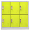 Plostina Kleiderschrank 90x45x92,5cm (Stahl) hellgrau und grün