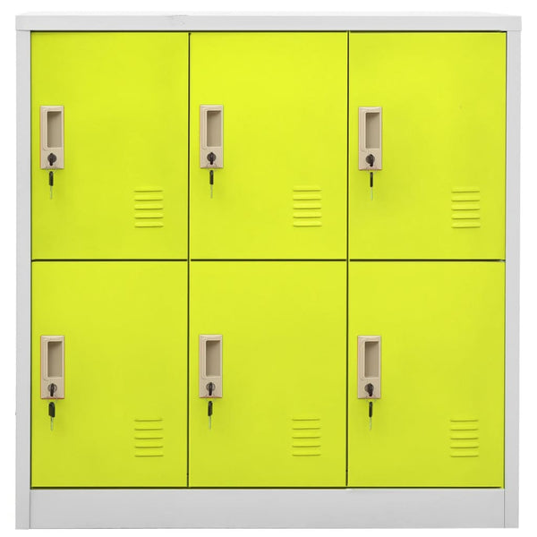 Plostina Kleiderschrank 90x45x92,5cm (Stahl) hellgrau und grün