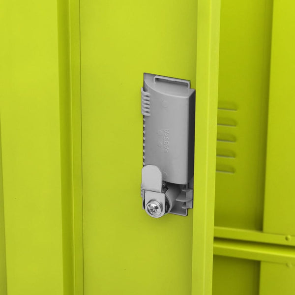 Plostina Kleiderschrank 90x45x92,5cm (Stahl) hellgrau und grün