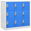 Hellgrau-blauer Schrank Plostina, Größe 90x45x92,5cm (Stahl)