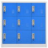 Hellgrau-blauer Schrank Plostina, Größe 90x45x92,5cm (Stahl)
