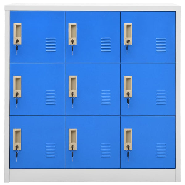 Hellgrau-blauer Schrank Plostina, Größe 90x45x92,5cm (Stahl)
