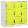Kleiderschrank Plostina hellgrau und grün 90x45x92,5cm (Stahl)