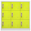 Kleiderschrank Plostina hellgrau und grün 90x45x92,5cm (Stahl)