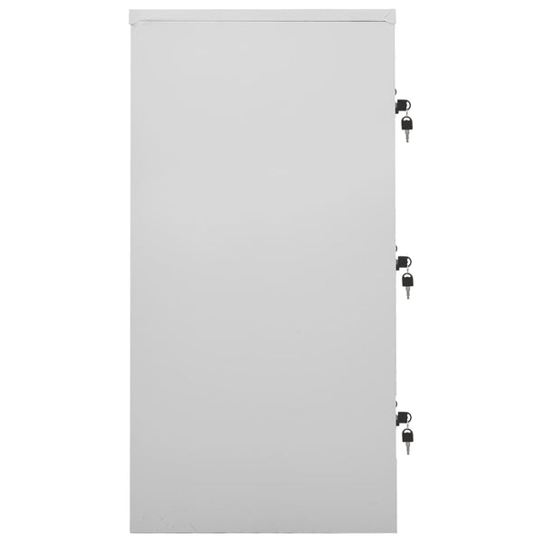 Kleiderschrank Plostina hellgrau und grün 90x45x92,5cm (Stahl)