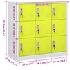 Kleiderschrank Plostina hellgrau und grün 90x45x92,5cm (Stahl)