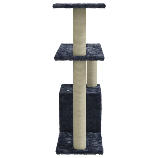 Dunkelgrauer Katzenkratzbaum mit Sisal-Kratzsäulen Pietraru 70cm