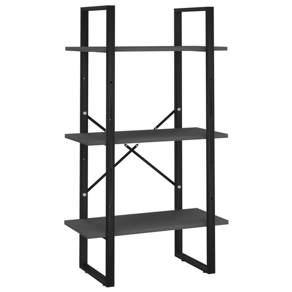 Graues Lagerregal Pepino 60x30x105cm (Holz)