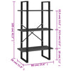 Graues Lagerregal Pepino 60x30x105cm (Holz)