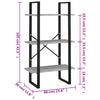 Betongraues Lagerregal Pepino 60x30x105cm (Holz)