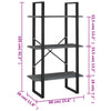 Graues Lagerregal Pepino 60x30x105cm (Kiefer)
