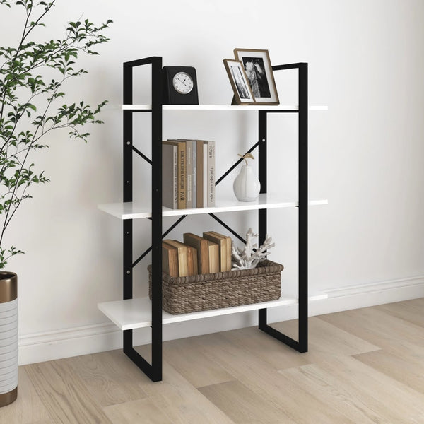 Weißes Bücherregal Rindunica 80x30x105cm (Holz)