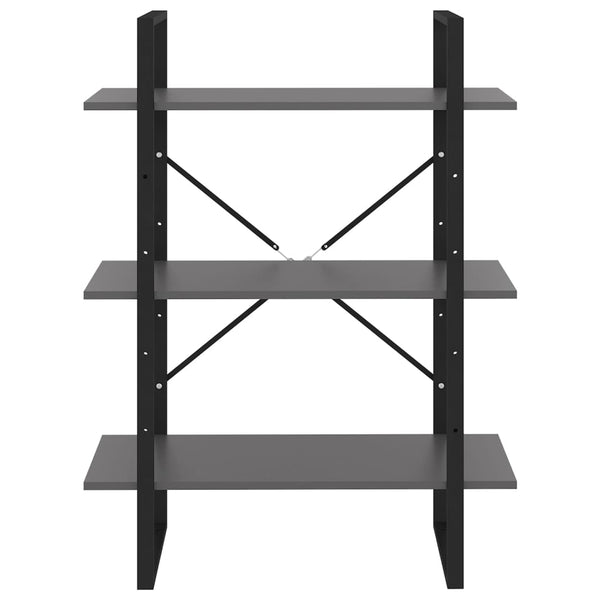 Bücherregal Rindunica 80x30x105cm in Grau (Holz)