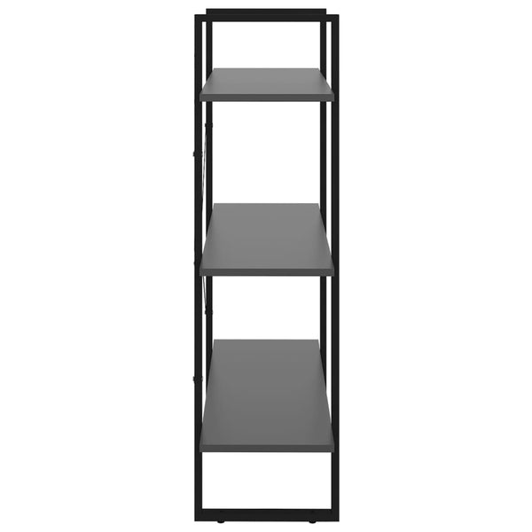 Bücherregal Rindunica 80x30x105cm in Grau (Holz)
