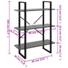 Bücherregal Rindunica 80x30x105cm in Grau (Holz)