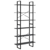 Grauer Hochschrank Hedriga 100x30x210cm (Kiefer)
