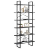 Grauer Hochschrank Hedriga 100x30x210cm (Kiefer)