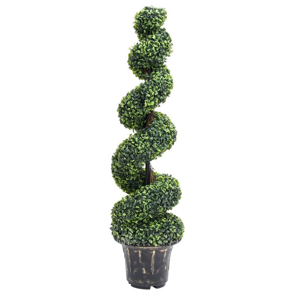 Grüne Kunstpflanze Buchsbaumspirale im Topf Suziana 117cm