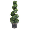 Vihreä tekokasvi puksipuuspiraali ruukulla Suziana 100cm