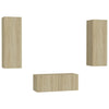 Sonoma-Eiche TV-Schrank-Set Fingula 3-teilig (Spanplatte)