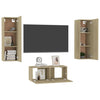 Sonoma-Eiche TV-Schrank-Set Fingula 3-teilig (Spanplatte)