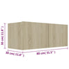 Sonoma-Eiche TV-Schrank-Set Fingula 3-teilig (Spanplatte)