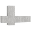 TV-Schrank-Set Fulger 3-teilig betongrau (Holz)
