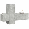 TV-Schrank-Set Fulger 3-teilig betongrau (Holz)