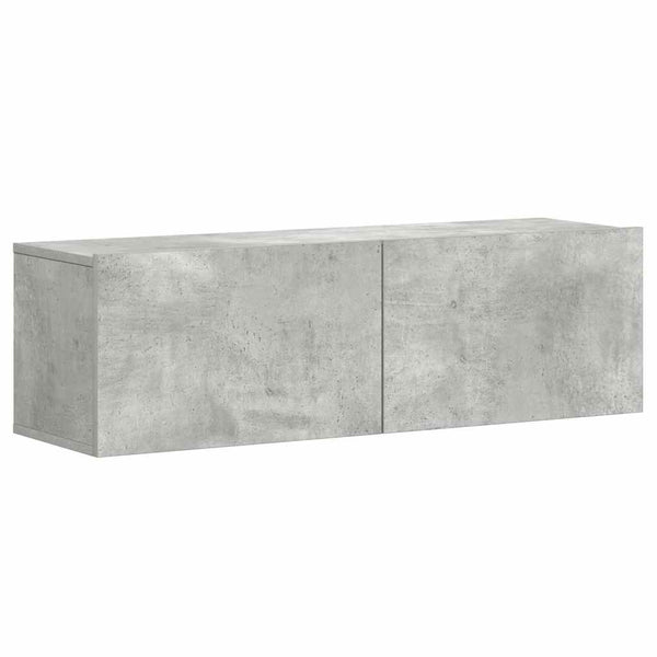 TV-Schrank-Set Fulger (3-teilig, Holz, Betongrau)