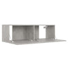 TV-Schrank-Set Fulger (3-teilig, Holz, Betongrau)