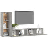 TV-Schrank-Set Exerescu (3-teilig, Holz) in Betongrau