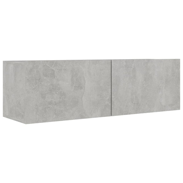 TV-Schrank-Set Exerescu (3-teilig, Holz) in Betongrau