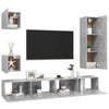 5-teiliges TV-Schrank-Set Ghiulera betongrau (Spanplatte)