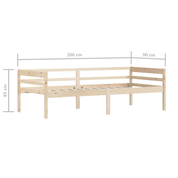 Bettgestell Hudrea 90x200cm (Kiefer)