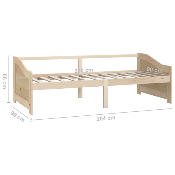 Tagesbett Jenilee 90x200cm (3-Sitzer Kiefer)