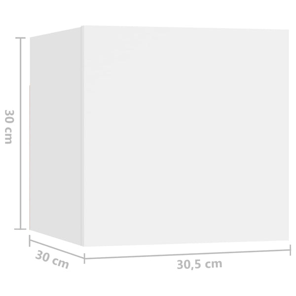 Valkoinen yöpöytä Mezmunie 30,5x30x30cm (puinen)