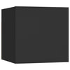 Nachttisch Mezmunie 30,5x30x30cm Schwarz (Holz)