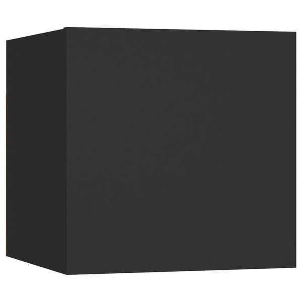 Nachttisch Mezmunie 30,5x30x30cm Schwarz (Holz)