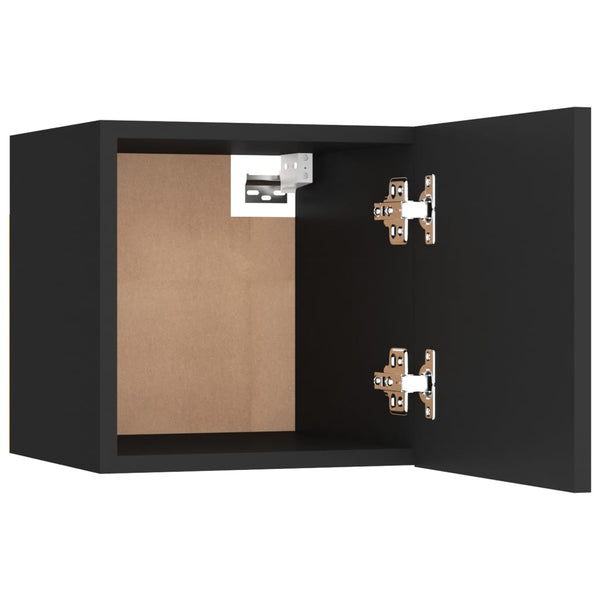 Nachttisch Mezmunie 30,5x30x30cm Schwarz (Holz)