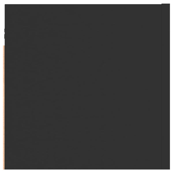 Nachttisch Mezmunie 30,5x30x30cm Schwarz (Holz)