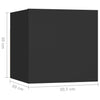 Nachttisch Mezmunie 30,5x30x30cm Schwarz (Holz)