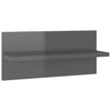 Graues Wandregal Malvina 40x11,5x18cm (4 Stück)
