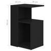 Schwarzer Beistelltisch Petkov 36x30x56cm (Holz)