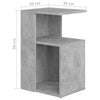 Betongrauer Beistelltisch Petkov 36x30x56cm (Holz)