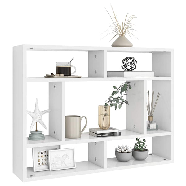Weißes Wandregal Cociuba 75x16x55cm (Holz)