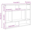 Weißes Wandregal Cociuba 75x16x55cm (Holz)
